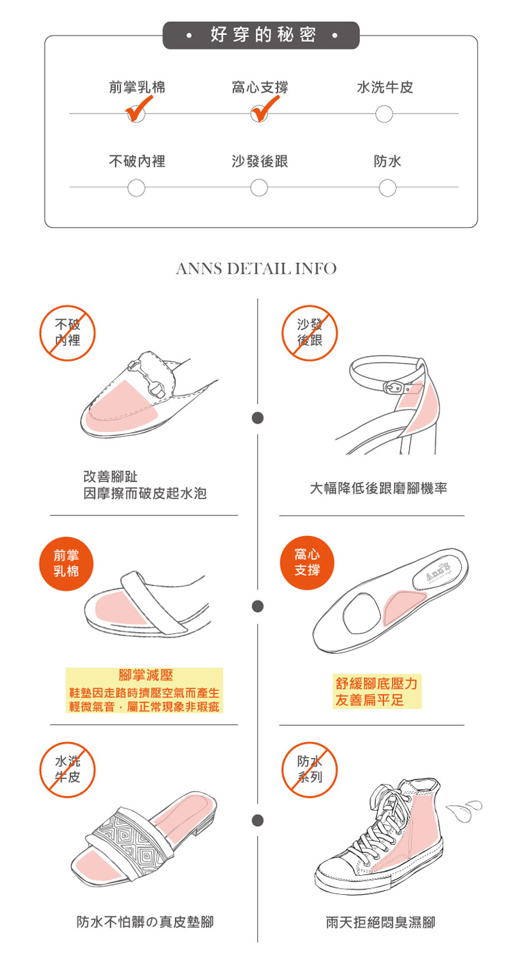 Ann’S 史黛拉-訂製釦帶V型顯瘦曲線平底短靴3cm(米白