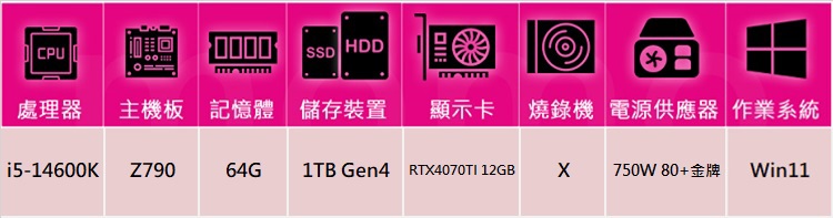 技嘉平台 i5十四核GeForce RTX 4070TI W