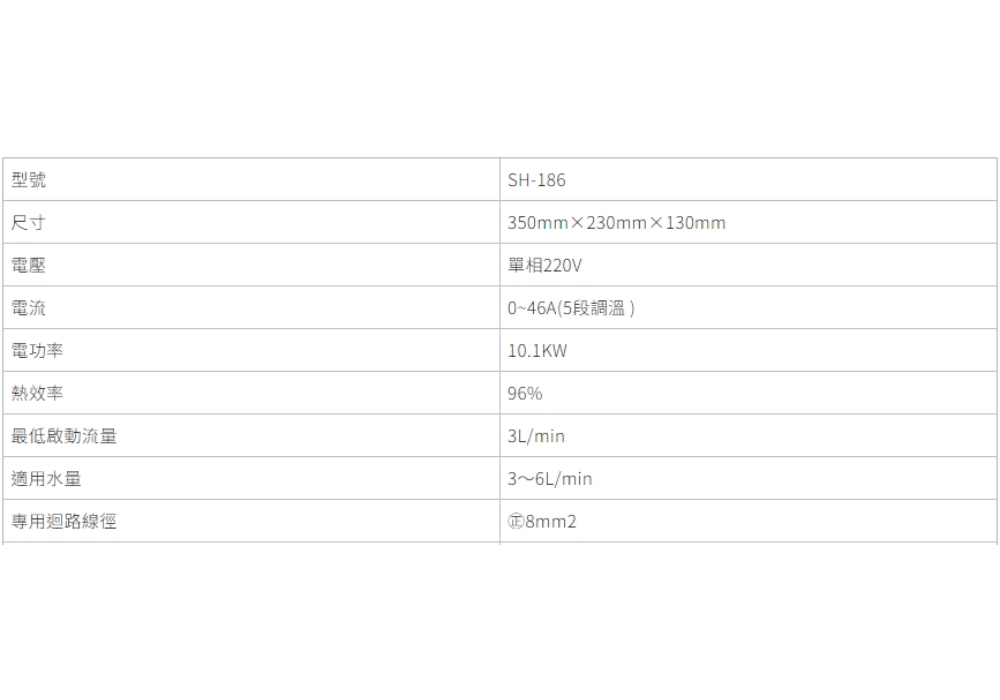 SAKURA 櫻花 五段調溫電熱水器(SH-186原廠安裝)