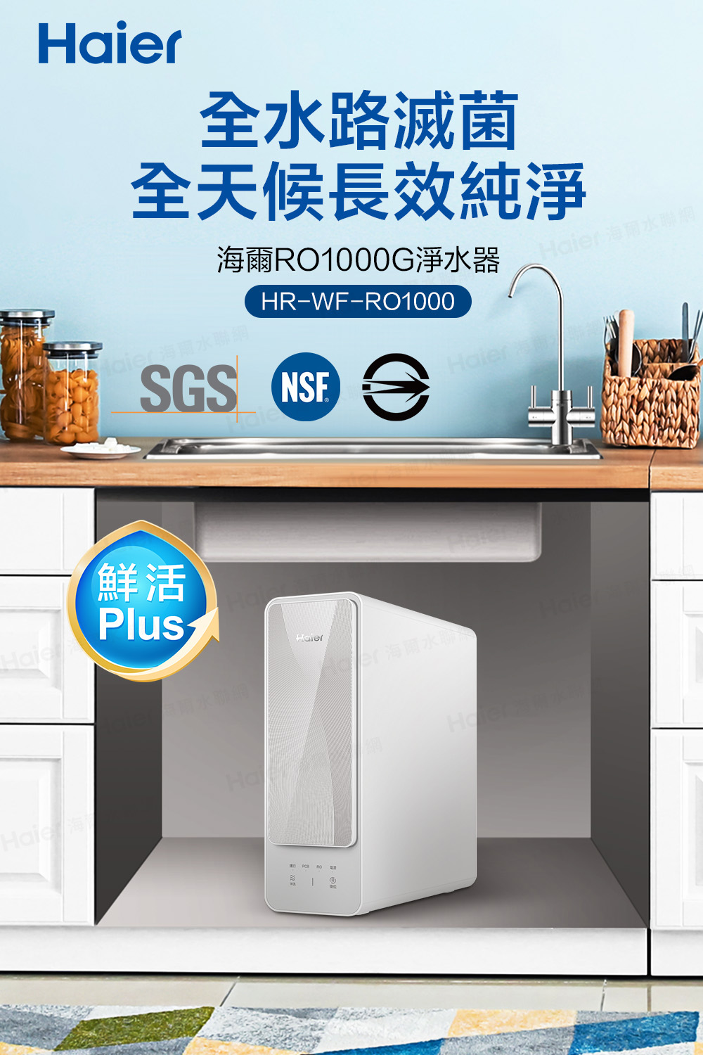 海爾RO1000G淨水器