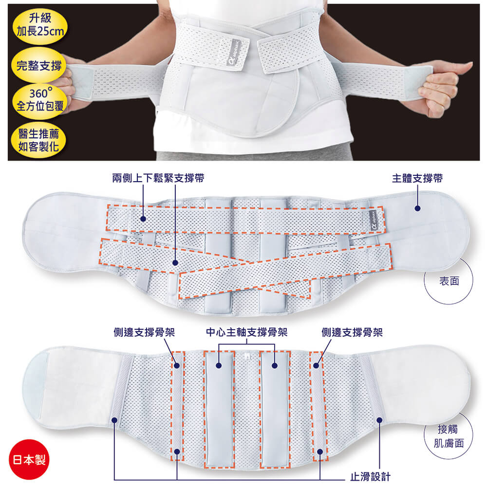 ALPHAX 日本製 醫護腰椎固定帶M-5L 升級版(護腰帶