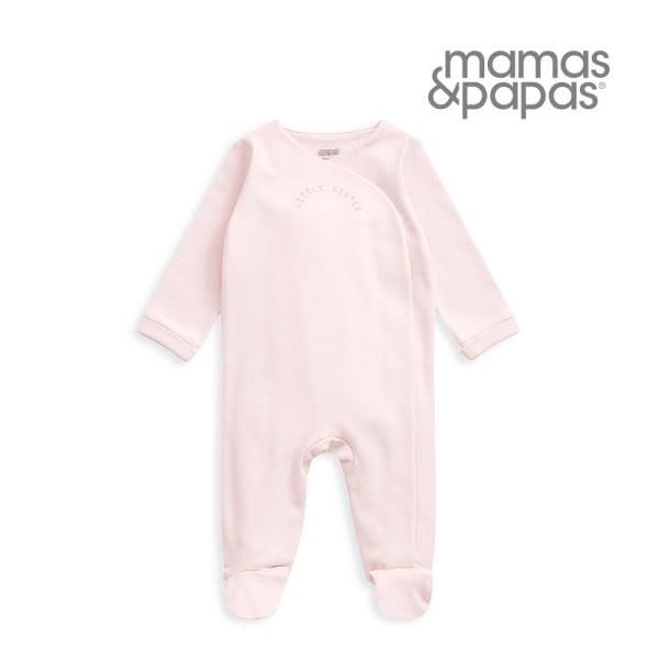 Mamas & Papas 小女孩-斜襟連身衣-粉(4種尺寸