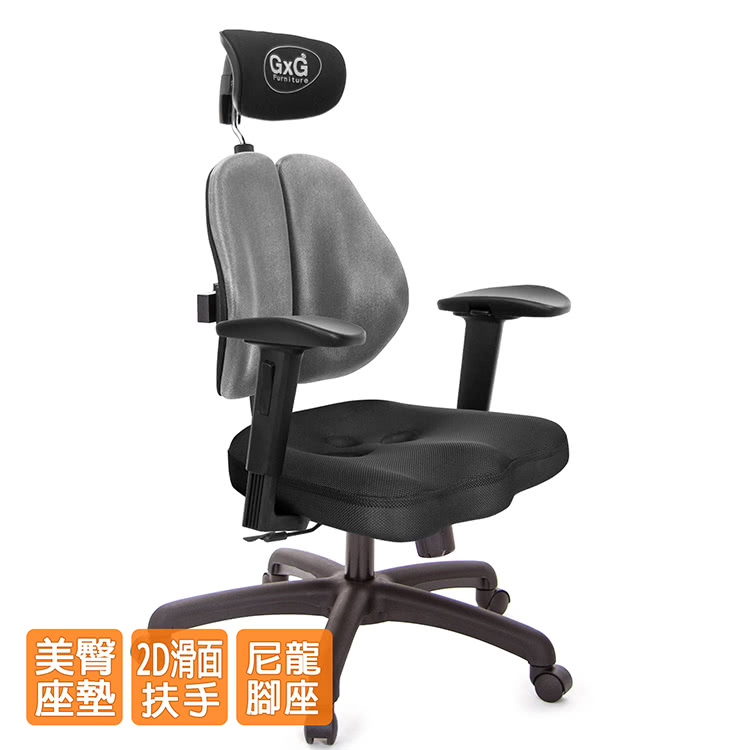 GXG 吉加吉 兩軸枕 2D滑面扶手 雙背美臀椅(TW-25