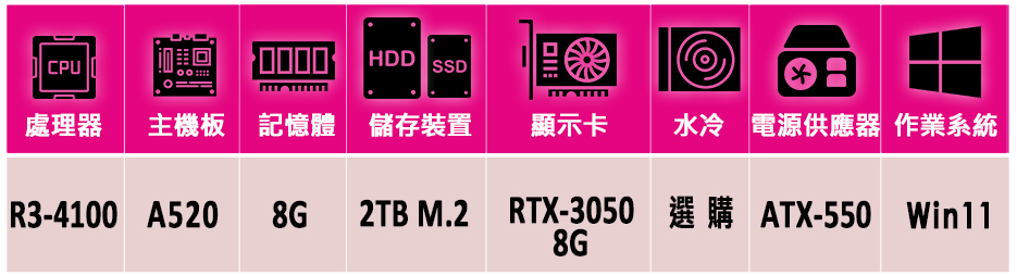 微星平台 R3四核GeForce RTX3050 Win11