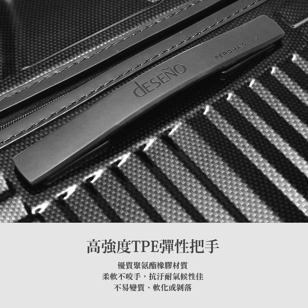 高強度TPE彈性把手 優質聚氨酯橡膠材質 柔軟不咬手,抗汙耐氣候性佳 不易變質、軟化或剝落