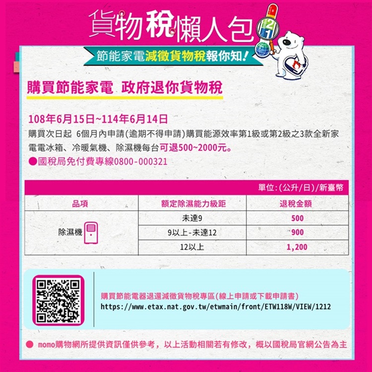 momo購物網所提供資訊僅供參考,以上活動相關若有修改,概以國稅局官網公告為主