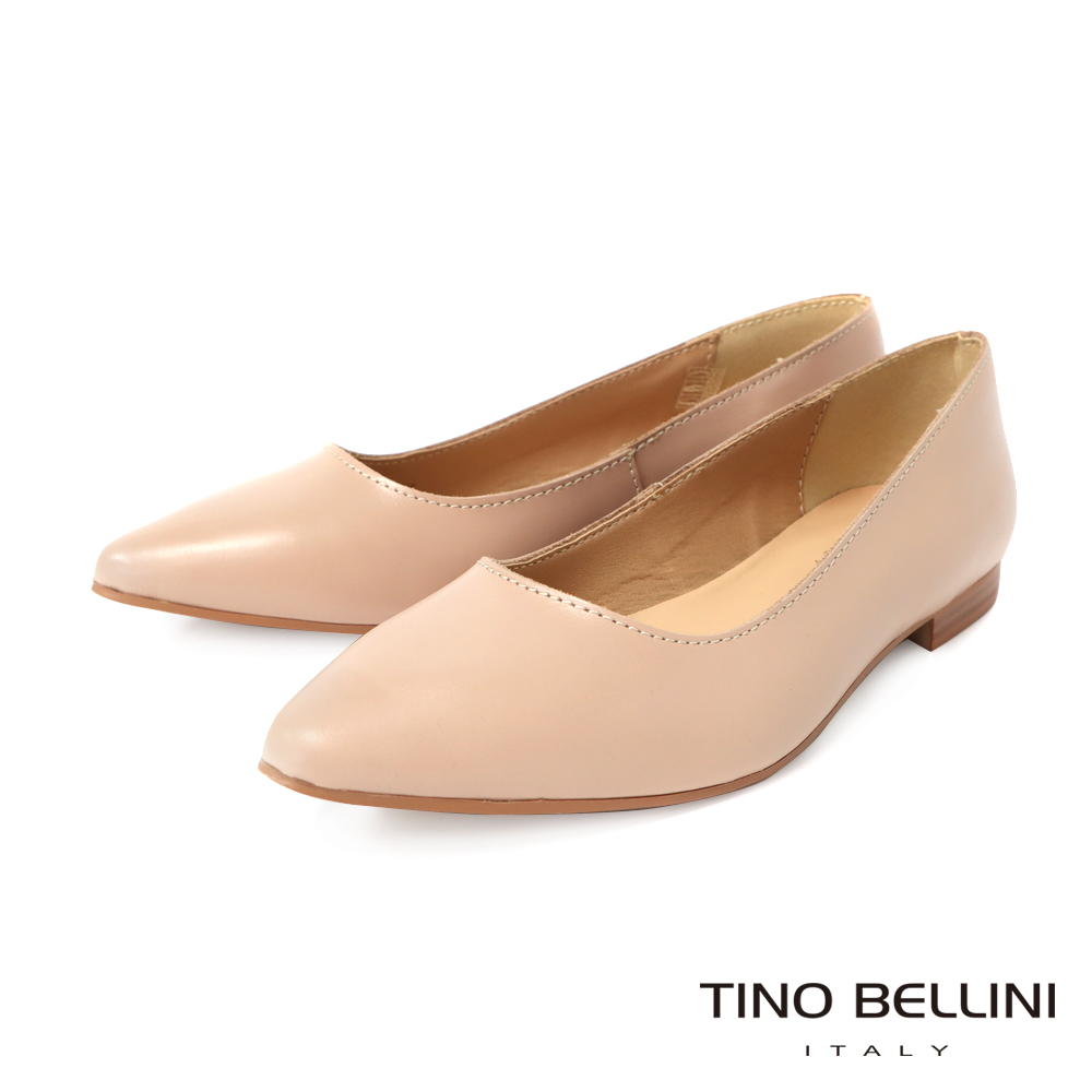 TINO BELLINI 貝里尼 義大利進口素面尖頭平底鞋F