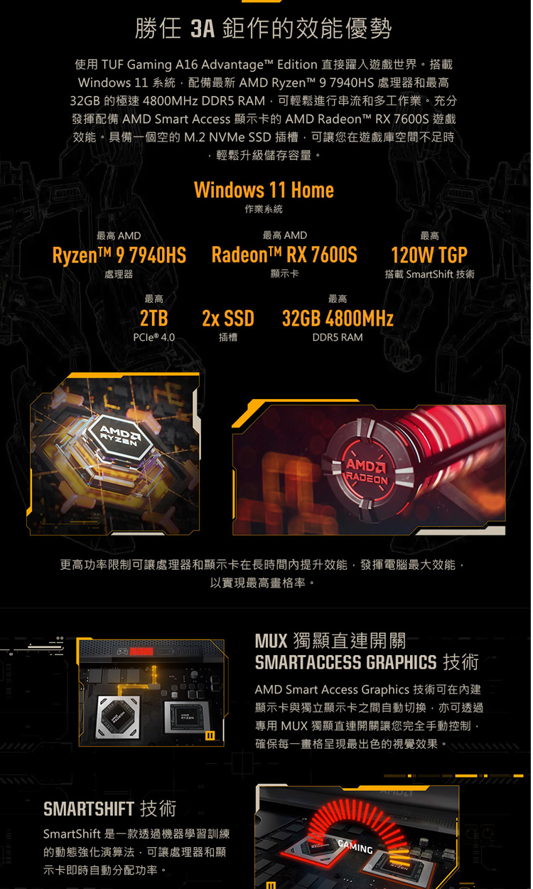 ASUS 華碩 特仕版 16吋電競筆電(TUF Gaming