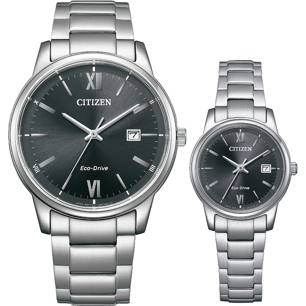 CITIZEN 星辰 時尚簡約大三針情侶錶 對錶(BM697