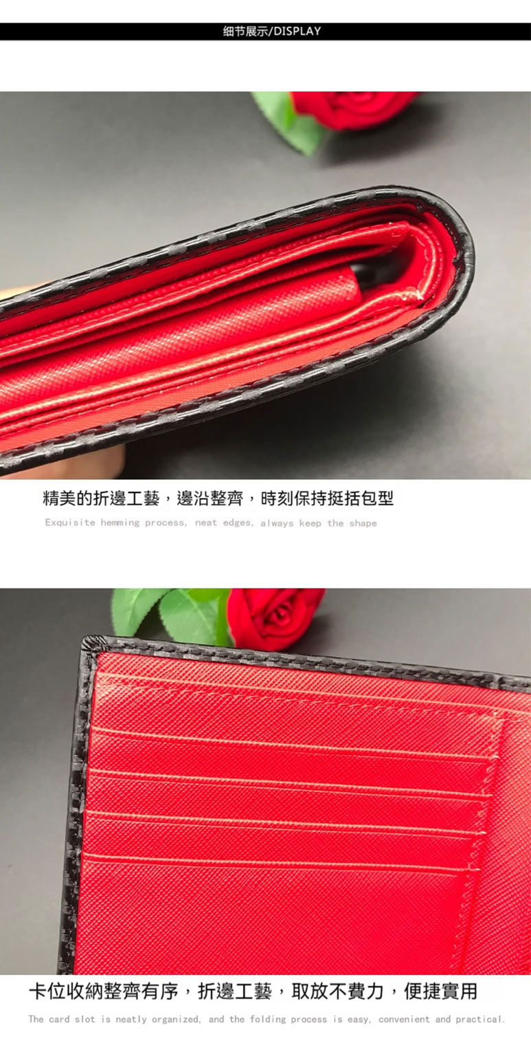 细节展示DISPLAY 精美的折邊工藝,邊沿整齊,時刻保持挺括包型 卡位收納整齊有序,折邊工藝,取放不費力,便捷實用 