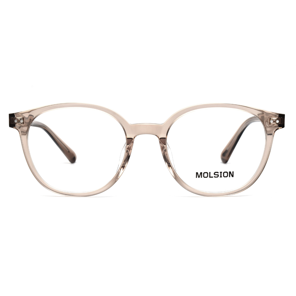 MOLSION 陌森 方圓框膠框光學眼鏡(透咖#MJ3086