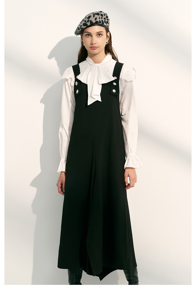 MOMA 優雅吊帶長洋裝(黑色)優惠推薦