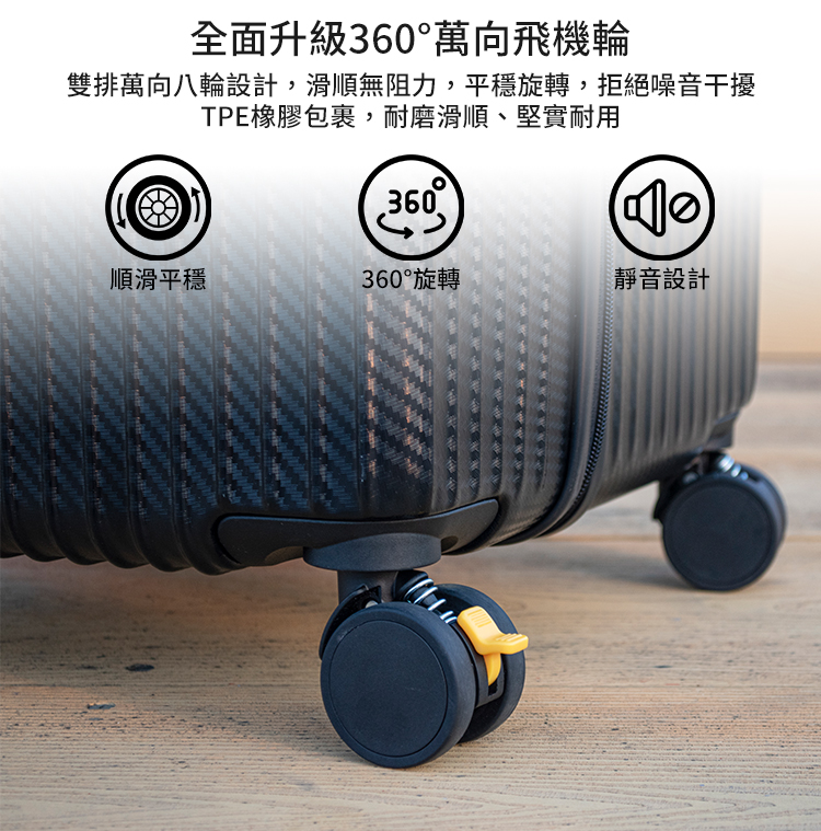 雙排萬向八輪設計,滑順無阻力,平穩旋轉,拒絕噪音干擾