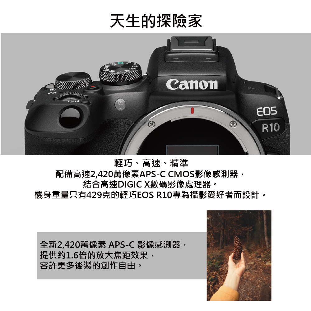 Canon EOS R10 + RF-S 18-45mm 變