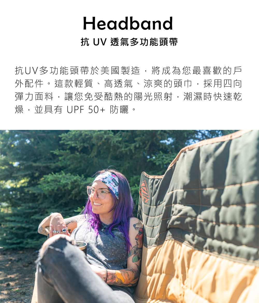 BlackStrap Headband-P 印花抗UV 透氣