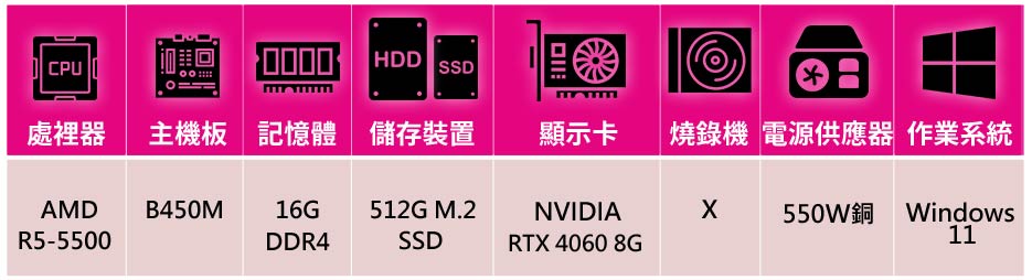 技嘉平台 R5六核GeForce RTX4060 WIN11