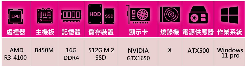 技嘉平台 R3四核GeForce GTX1650 WIN11