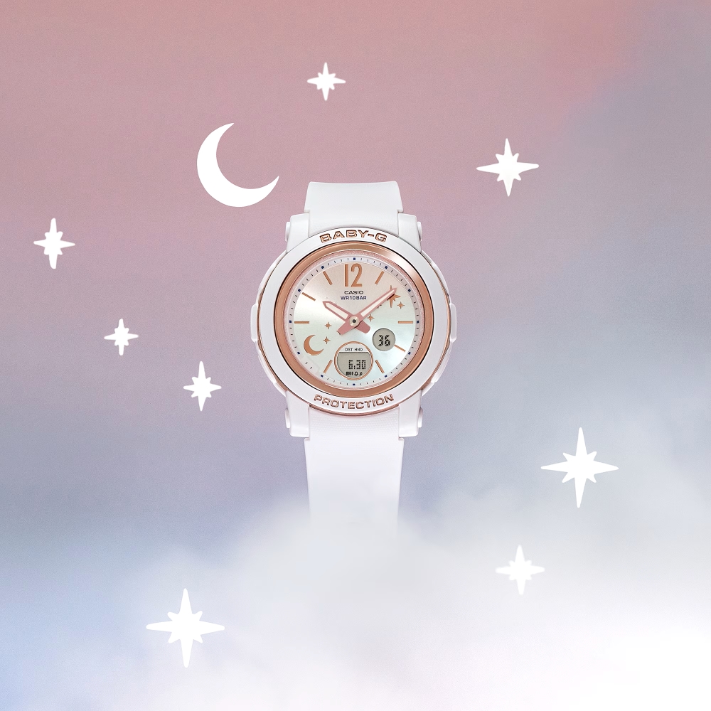 CASIO 卡西歐 BABY-G 夜空閃耀群星 寬型運動手錶