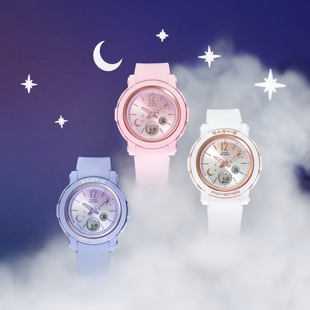 CASIO 卡西歐 BABY-G 夜空閃耀群星 寬型運動手錶