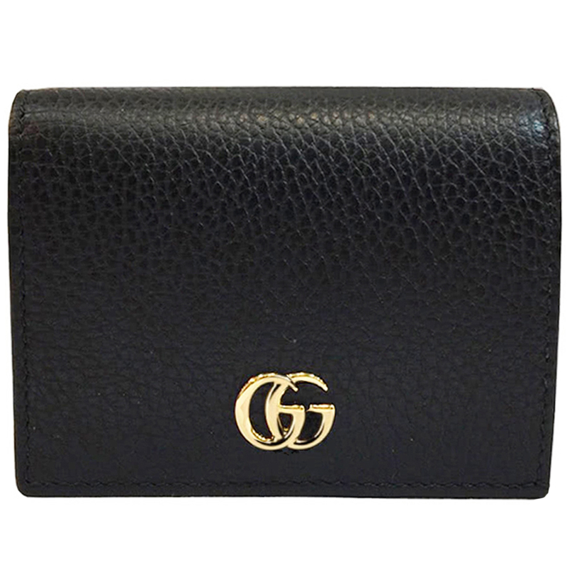 GUCCI 古馳 456126 經典金屬雙G LOGO荔枝紋