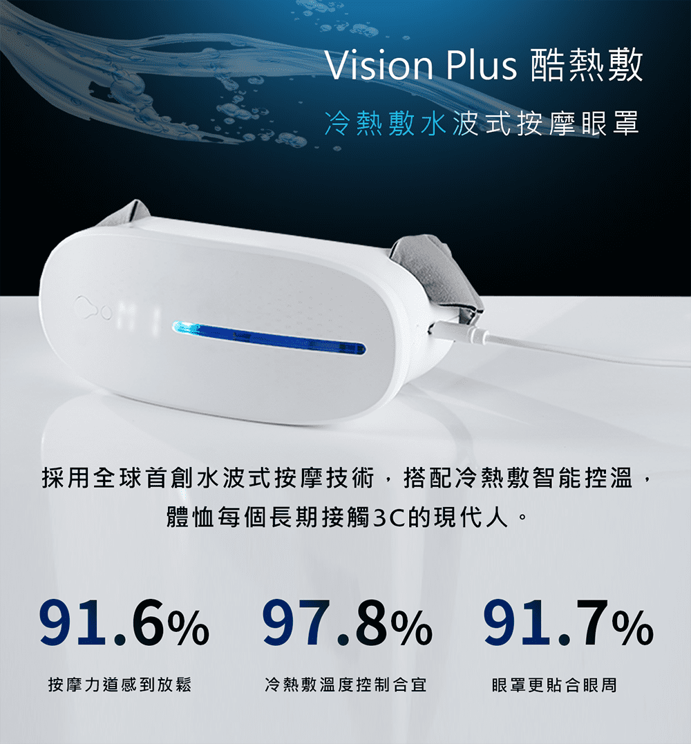 Aurai 歐萊依 酷熱敷水波式按摩眼罩組合（附隨機收納籃）