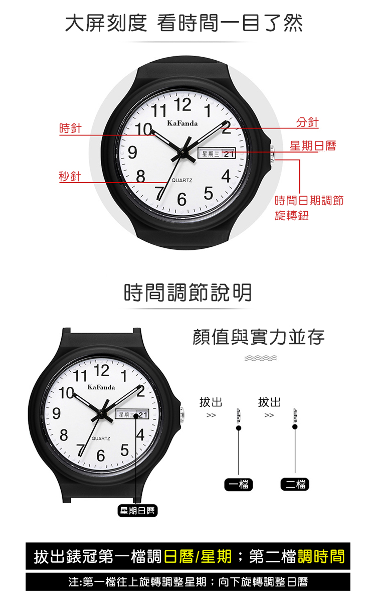 注第一檔往上旋轉調整星期向下旋轉調整日曆