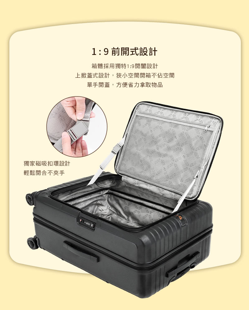 上掀蓋式設計,狹小空間開箱不佔空間