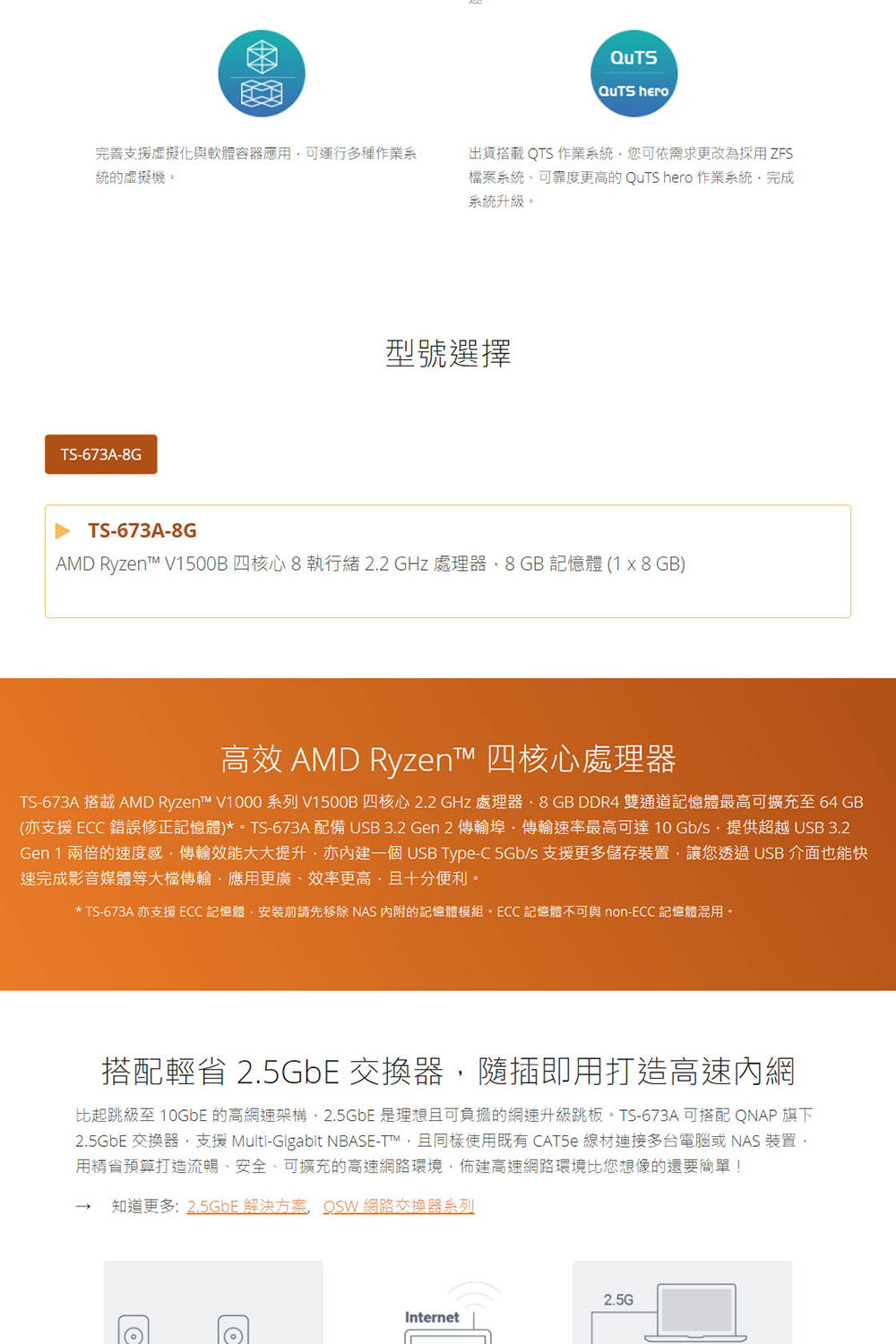QNAP 威聯通 搭希捷 4TB x2 ★ TS-673A-