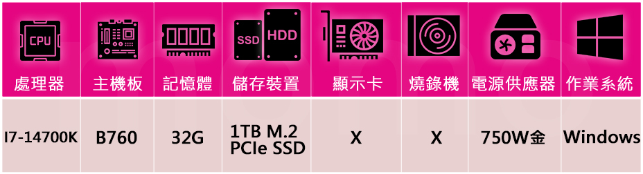 技嘉平台 i7二十核 Win11{聖誕白W}文書機(I7-1