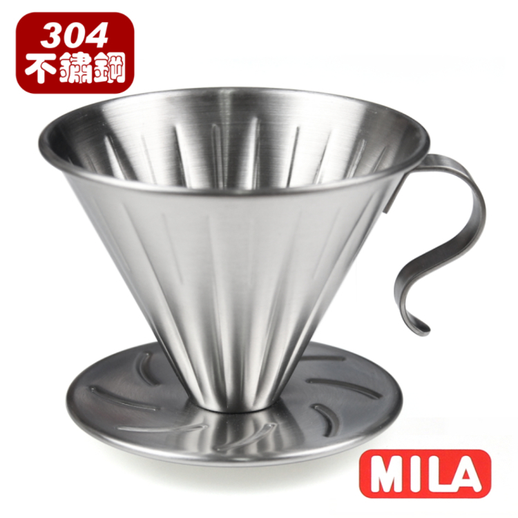 MILA 不鏽鋼咖啡濾杯2-4cup(附CAFEDE KON