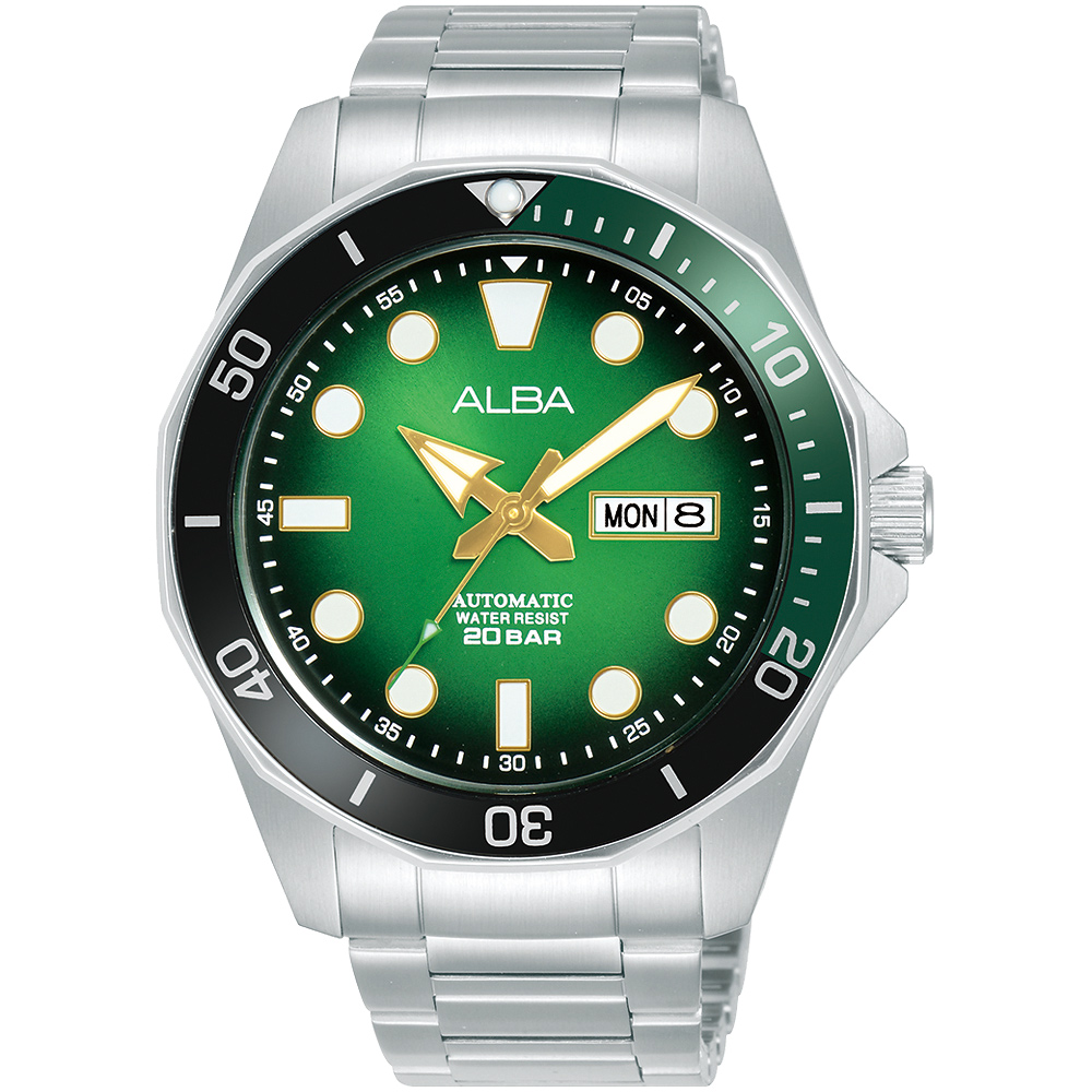 ALBA 雅柏 運動風200米潛水機械錶-43mm(Y676