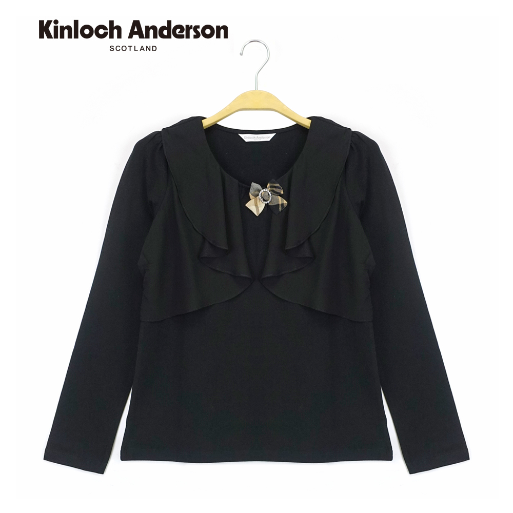 Kinloch Anderson 荷葉風雪紡長袖上衣 金安德