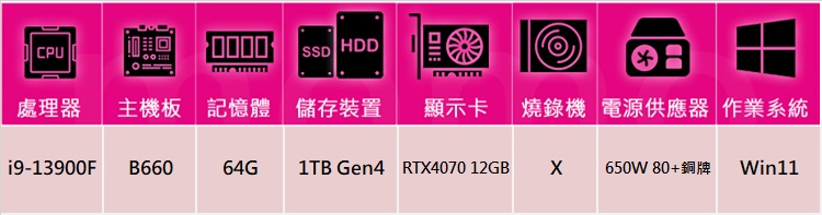 NVIDIA i9廿四核心GeForce RTX 4070 