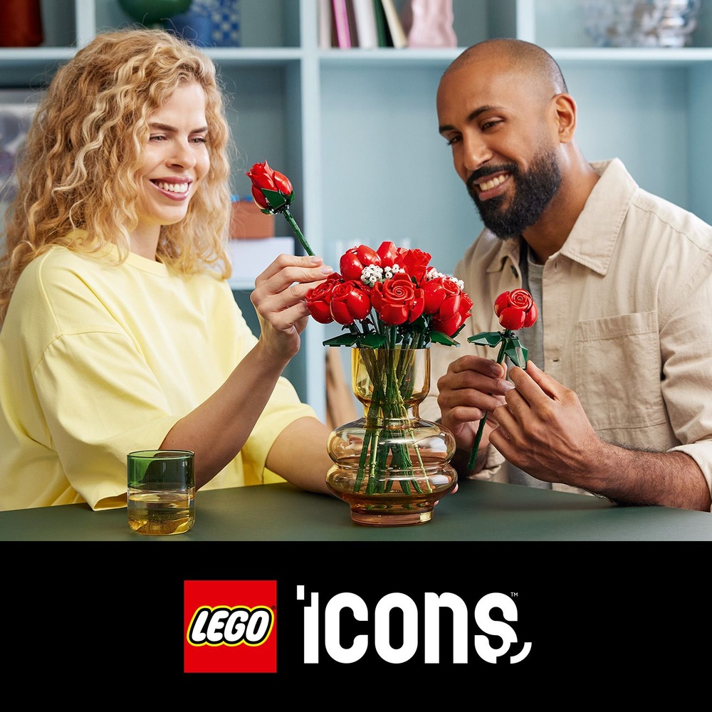 LEGO 樂高 Icons 10328 玫瑰花束(居家擺飾 