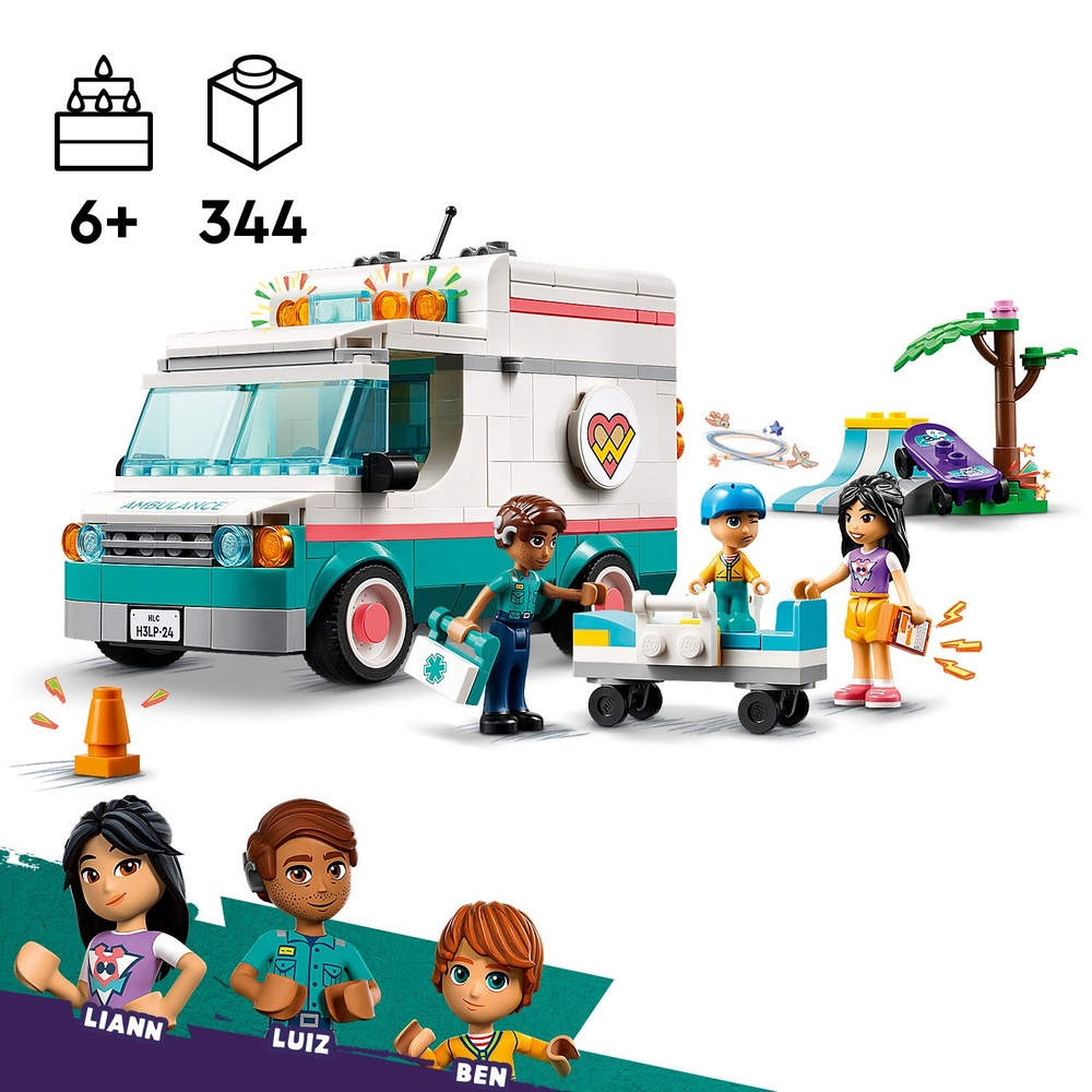 LEGO 樂高 Friends 42613 心湖城醫院救護車