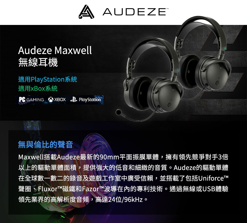 Audeze Maxwell 無線耳機 適用xBox系統(公