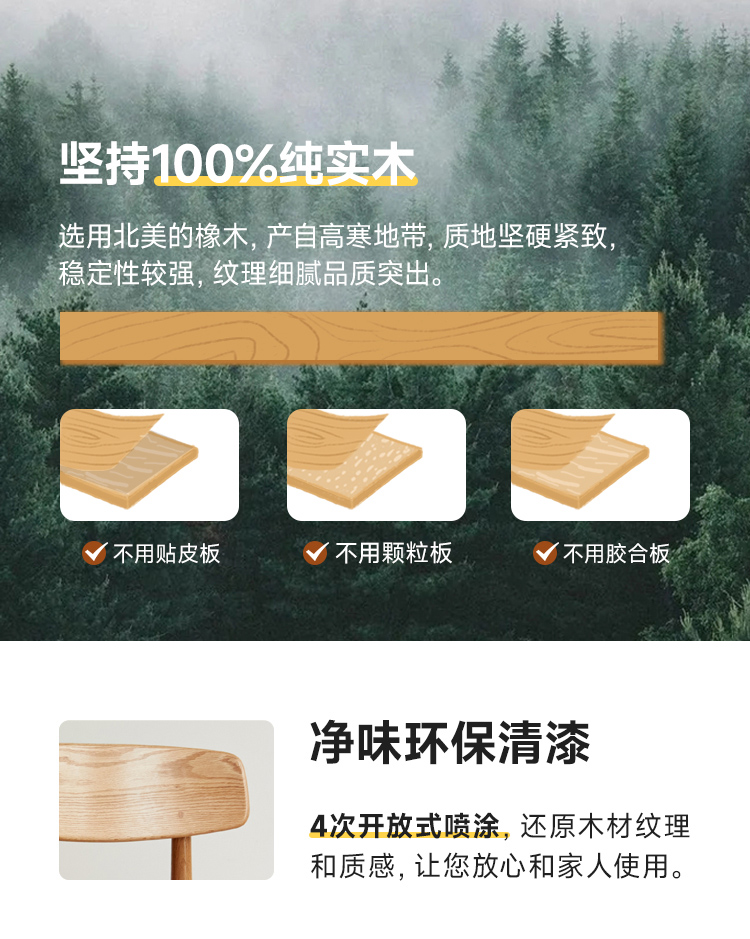 Taoshop 淘家舖 W日式全實木書桌現代簡約橡木電腦桌書
