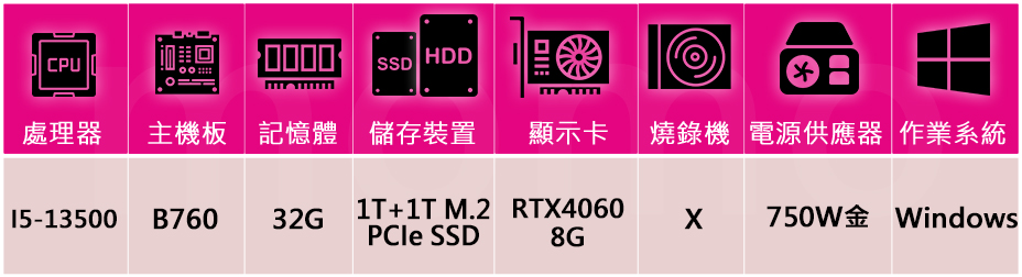 技嘉平台 i5十四核GeForce RTX 4060 Win