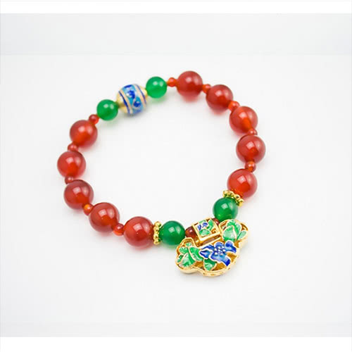 生活GO物讚 燕京八絕景泰藍紅玉髓手鍊優惠推薦