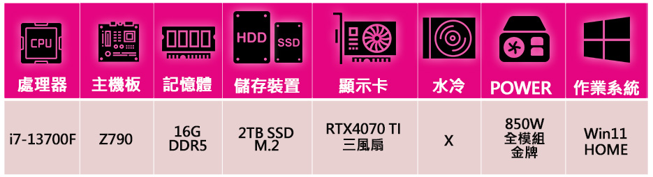微星平台 i7十六核Geforce RTX4070TI Wi