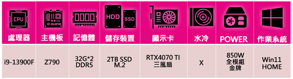 微星平台 i9二四核Geforce RTX4070TI Wi