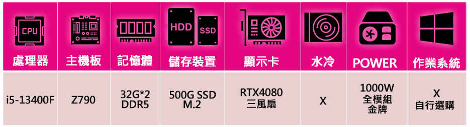 微星平台 i5十核Geforce RTX4080{光輝之城}