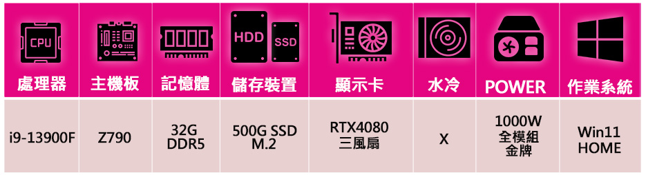 微星平台 i9二四核Geforce RTX4080 WiN1