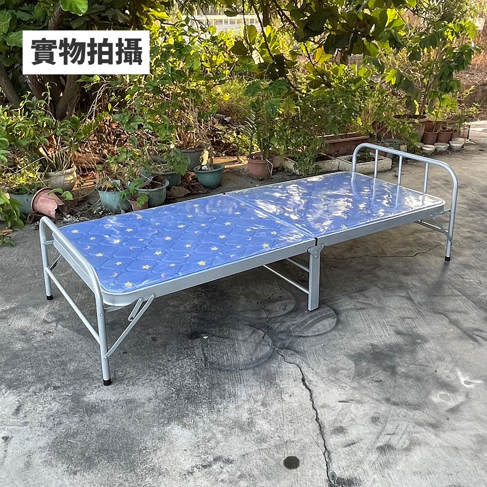 藍色的熊 布藝摺疊床 037(鐵床 單人床 沙發床 躺椅 午