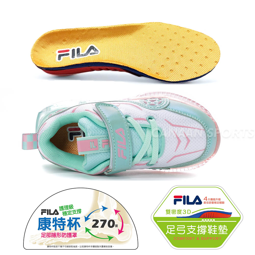 FILA KIDS 電燈運動鞋 中童 童鞋 燈鞋 康特杯 足