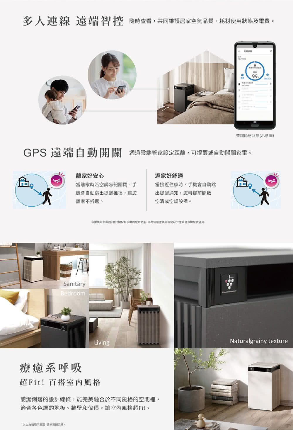 若需使用此服務,需打開配對手機的定位功能。此為智慧空调具指定AIoT 空氣清淨機型號適用。