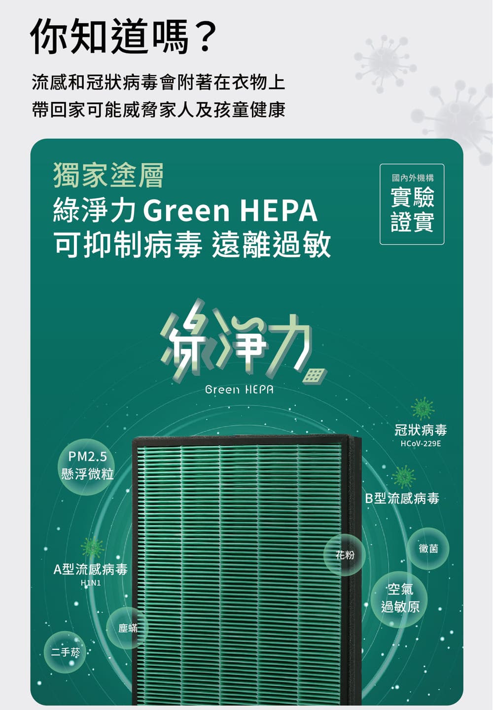 流感和冠狀病毒會附著在衣物上