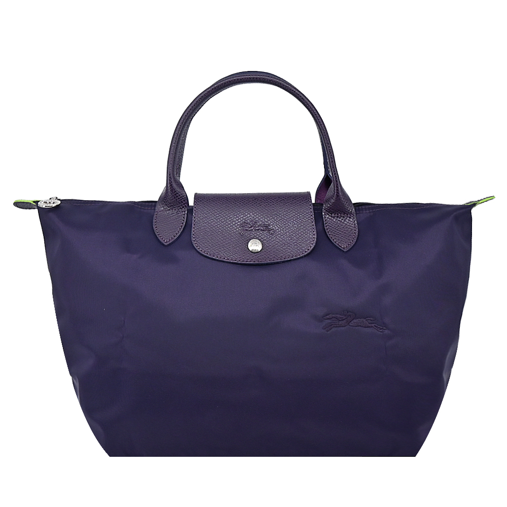 LONGCHAMP LE PLIAGE GREEN系列刺繡短