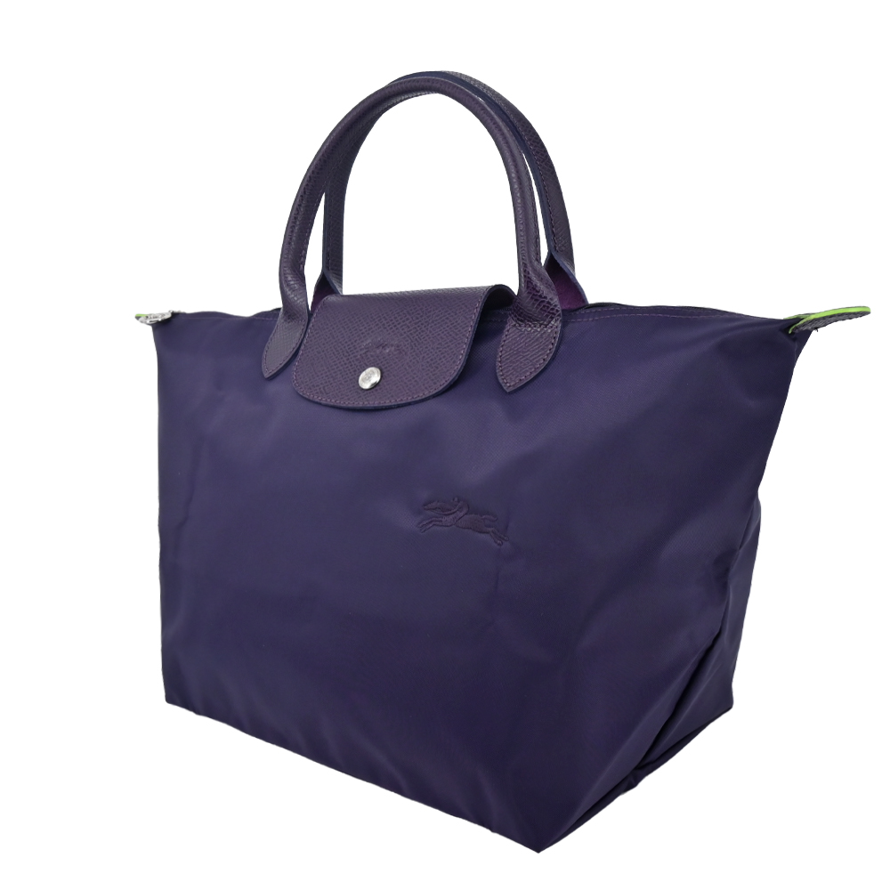 LONGCHAMP LE PLIAGE GREEN系列刺繡短