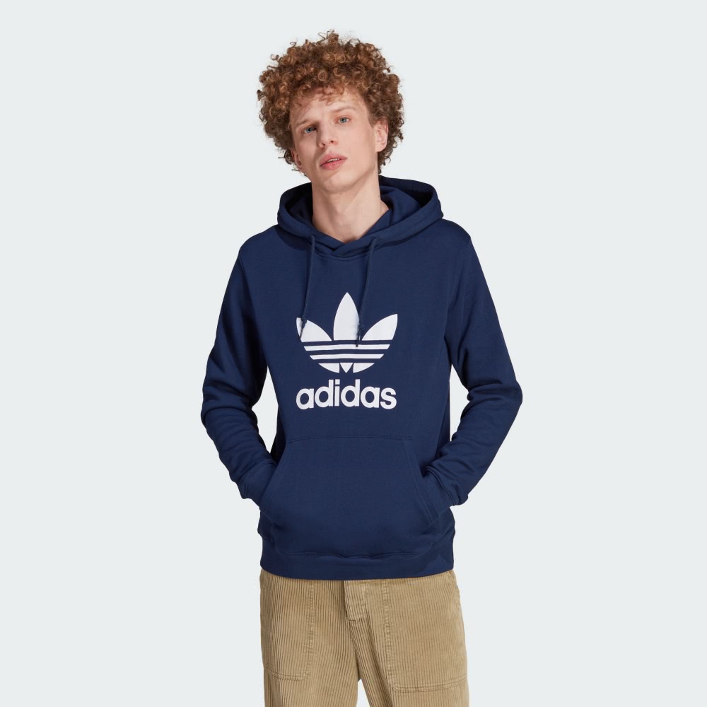 adidas 愛迪達 TREFOIL HOODY 男款 深藍